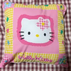 ハローキティ クッション ピンクチェック