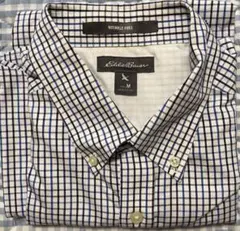 【美品】Eddie Bauer ノンアイロン半袖ボタンダウンシャツ　Lサイズ相当のサムネイル