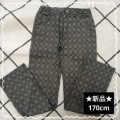 ⭐️新品⭐️タグ付 J.PRESS グレー チェック柄 ロングパンツ 170cm