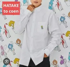 HATAKE to coen　ワンポイント刺繍オックスボタンダウンシャツ　S