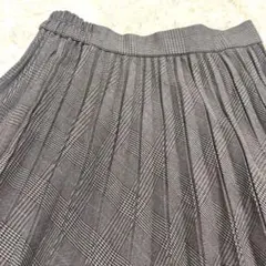 エニィファム グレンチェック プリーツスカート グレー M Aライン オフィスのサムネイル