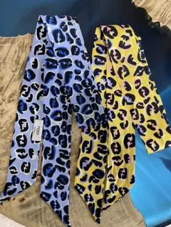 ゆ*ん様 訳あり フェンディ FENDI ラッピースカーフ 2本セット シルク