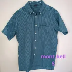 mont-bell チェック柄　半袖シャツ Sサイズ