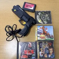 【動作未確認】セガサターン バーチャガン ソフト4本 RAM付