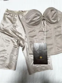 ノバレーゼ　ブライダルインナー　レースアップビスチェF75 ロイヤルベージュ