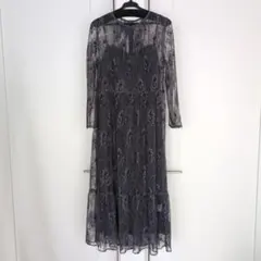 パーティードレス グレー レース 結婚式 お呼ばれ服