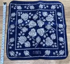nana バラ柄 ハンカチ ネイビーのサムネイル