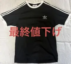 adidas 3本ライン 黒 Tシャツ XL