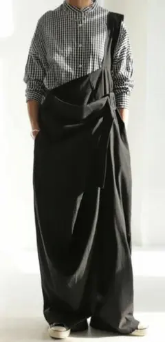 antiquaアンティカ リネン オールインワン ワンショルダー