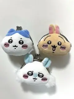 ちいかわ ミニがま口ポーチ ハチワレ うさぎ モモンガ 新品 セット 可愛 レア