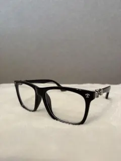 ブラック スクエア型 メガネ　伊達メガネ