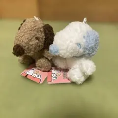 スヌーピー　ボア　ぬいぐるみ キーホルダー　2匹　まとめ売り