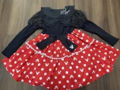 ミニーちゃん　水玉模様 ワンピース　ディズニー　120cm