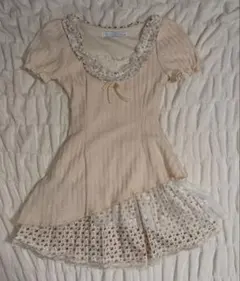 専用 axesfemmeアクシーズアイボリービッグリボンノースリーブ