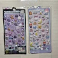 低*痛様 ぷくぷくドロップシール 3Dエンボスステッカー2シートセット