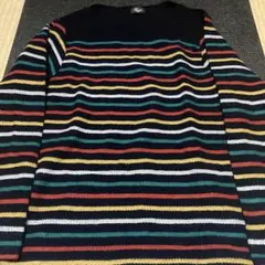 Harriss PARIS マルチボーダー ニット セーター 42のサムネイル
