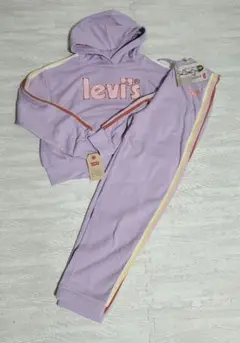 LEVI’S★新品 タグ付き 裏起毛 薄紫 セットアップ スエット 150cm