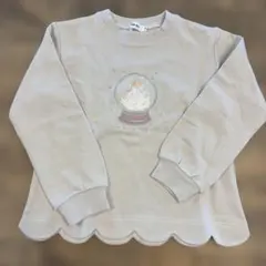 ぴ様専用SLAP SLIP130cm新品 スノードーム刺繍 ベージュ トレーナー