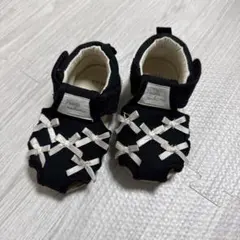 黒のリボン付きベビーサンダル 13.0cm