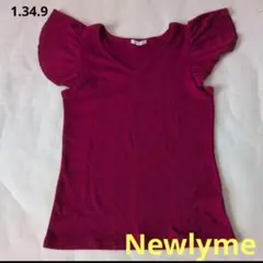 【Newlyme】 Мサイズ　赤　リブカットソーのサムネイル