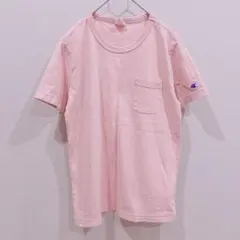 チャンピオン クルーネック 半袖Tシャツ M 綿100% カジュアル ピンク