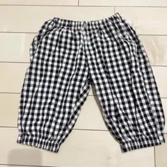 【即購入OK】【100cm】チェックズボン 子供長ズボン ギンガムチェック黒白