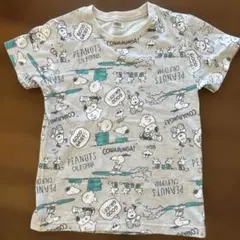 120 PEANUTS スヌーピー 半袖Tシャツ 本体綿100%