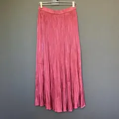 anyfam プリーツスカート　ロングスカート　ピンク