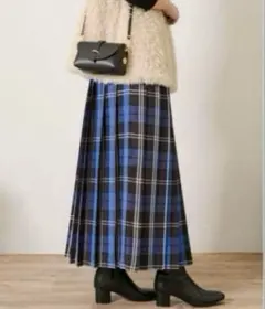 美品　アーバンリサーチ　サニーレーベル　チェック　ブルー　青　スカート
