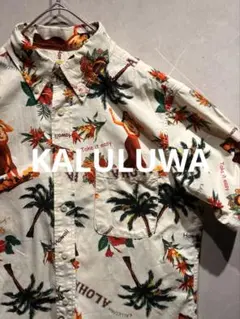 KALULUWA アロハシャツ 総柄 L ボタンダウン 綿100%のサムネイル