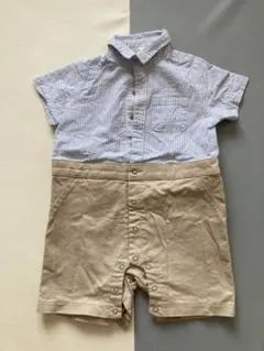 SHIPS 半袖ショートオール ストライプ