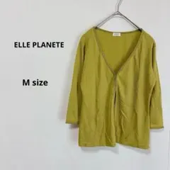 ELLE PLANETE エルプラネット　Ｖネックカーディガン　M 七分袖のサムネイル