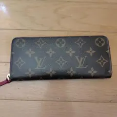 美品　ルイヴィトン　長財布　モノグラム　ポルトフォイユ　クレマンス　フューシャ