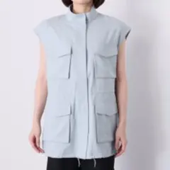 アキコ カワダ /フラップポケットデザイン ドローストリング ベストS~M