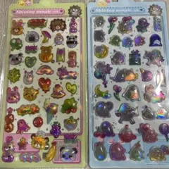 ホログラフィック シャイニングマジックシール 動物 オバケ ボンボンドロップ