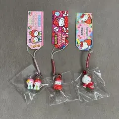 非売品 サンリオピューロランド劇場 ハローキティ 根付け 【ワン】 3つ
