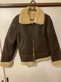 GU ムートンタッチフライトジャケット ダークブラウン XL