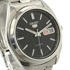 【稼動】SEIKO5 裏スケ 腕時計 メンズ デイデイト 自動巻きシルバー