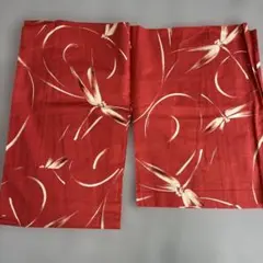 トンボ柄の浴衣　赤色