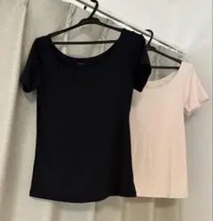ユニクロ エアリズムブラTシャツS半袖2枚セット