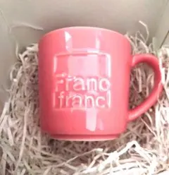 新品未使用フランフラン マグカップ ロゴ入りピンクFrancfranc