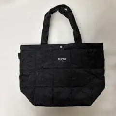 TAION タイオン ブラック キルティングトートバッグ ダウン