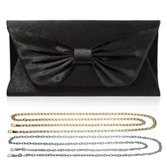 パーティーバッグ　リボン調　ブラック　10個