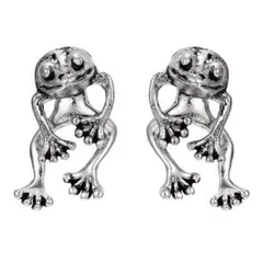 カエル　蛙　ピアス　シルバー【両耳セット】