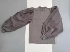 【SENSE OF PLACE】シアースリーブニット トップス グレー