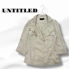 アンタイトル UNTITLED 七分袖ジャケット レーヨン混 通勤 2939