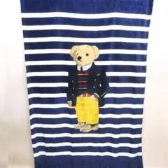 ポロ ラルフローレン ブランケット ポロベア ボーダー プレッピー 紺白