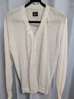 ニードルズ 　アイボリー Vネック カーディガン