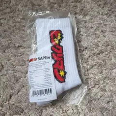 SAPEur サプールビックリマン コラボ ソックス ホワイト - メルカリ SAPEur コラボ ビックリマン大阪ソックス