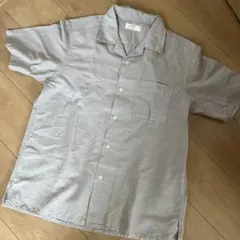 ユニクロ　425103 リネンコットンオープンカラーシャツ L